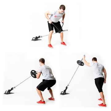 騰泰專業炮臺體能核心訓練器單筒地雷雙炮筒架配置V把手LAND MINE