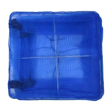 曬碗籃  藍色  PE不鏽鋼材質  35cm x 35cm x 65cm  1個  3層