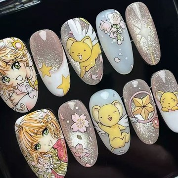 🎀台灣出貨🎀 【櫻夢星語】魔卡少女櫻小櫻小可櫻花閃粉百搭日系元氣少女穿戴甲