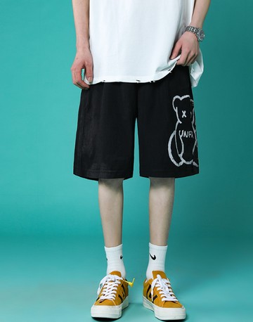 FINDSENSE X 男士 短褲 男 寬鬆 褲子 運動 五分褲 中褲