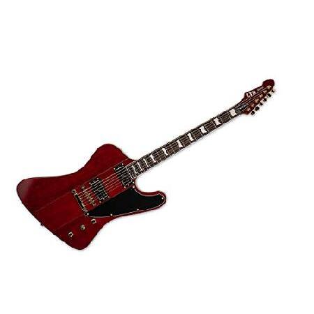 ESP Guitars 6弦エレキギター、シースルーブラックチェリー、右 (LPHOENIX1000STBC)