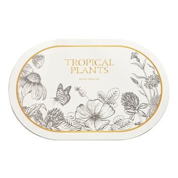 B01升級版防霉可水沖軟式珪藻土吸水速乾防滑地墊  櫻花畫報  櫻花畫報 白色 + 黑色 + 金色  1個  41 x 60cm