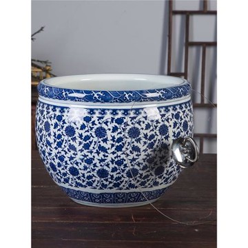 老式家用陶瓷和面盆大號廚房加厚加深陶瓷盆發面盆揉面盆洗菜盆