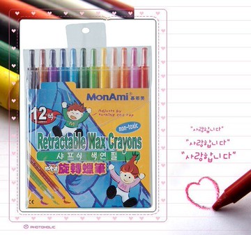 慕那美 MonAmi RWC 153 旋轉蠟筆-12色入