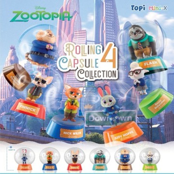 【迪士尼Disney】動物方城市 轉轉公仔盲盒(隨機出貨)(拆封不退)【墊腳石】Zootopia 盒玩 模型 擺飾