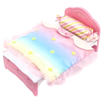 UM 小床 兔子夢幻床套裝 木製 28x18x6cm  漸層糖果 粉色  1個