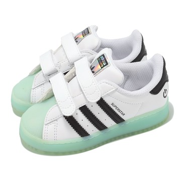 [ACS] adidas 童鞋 Superstar LED Lights CF I 小童 燈鞋 魔鬼氈 白 黑 發光 愛迪達 IG7005
