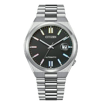 CITIZEN 星辰 Mechanical系列 NJ0151-53E 情人節推薦款  七彩撞色機械時尚腕錶 黑x銀  40mm｜樂天領券現折★全館特惠中★指定刷卡回饋10%