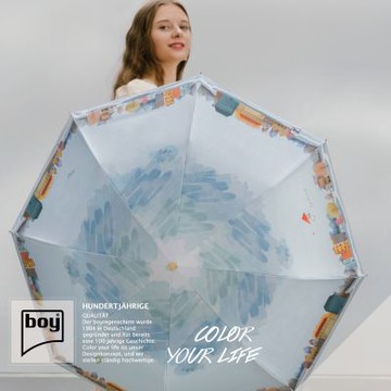 【德國boy】全遮光防曬晴雨傘(小熊旅行-歐洲熱氣球)