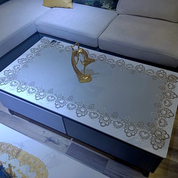 美式桌布桌旗臺布布藝蕾絲客廳茶幾品質長方形灰色空調冰箱蓋布