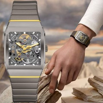 RADO 雷達 官方授權 Anatom系列 R10206109 鏤空方拱形機械錶 中性錶 爸氣登場 送禮推薦-32.5mm R03