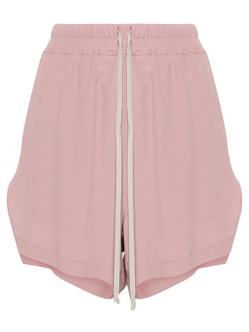 Rick Owens - drawstring crepe shorts - women - Silk/FSC Acetate - 40 - Pink