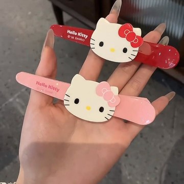 Kitty髮夾🎀 卡通三麗鷗kt貓髮夾女洗臉化妝發卡側邊劉海鴨嘴夾子頭飾 可愛髮夾 鴨嘴夾 小髮夾 可愛髮飾 凱蒂貓髮夾
