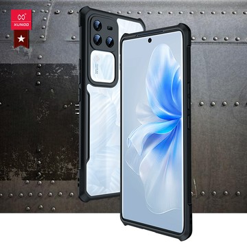 xundd 訊迪軍事防摔 vivo v30 pro 5g 鏡頭全包覆 清透保護殼 手機殼-夜幕黑