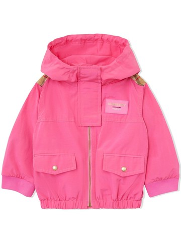 Burberry Kids - Vintage Check hooded jacket - kids - Cotton - 6 - Pink