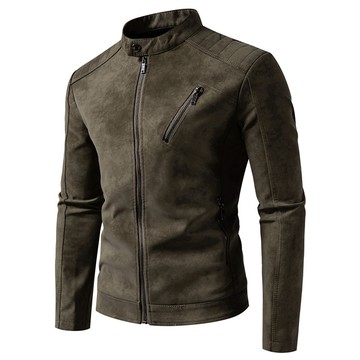 【HOT 本舖】男装【源頭工廠】新款歐美美式復古皮夾克 高級感復古扎染水洗啞光工藝 潮流時尚痞帥機車皮衣