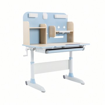 E-home NUNU努努多功能兒童成長桌-寬100cm-兩色可選藍色