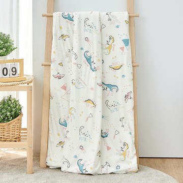 La Belle 眠綿冰 兒童 涼被 玻尿酸 抗菌 100x120CM 恐龍沁冰樂 空調被 涼感纖維 格蕾寢飾