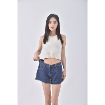 (M) queen shop丹寧牛仔藍色短褲二手衣