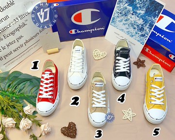 帝安諾 - 實體店面 Champion 冠軍 休閒鞋 帆布鞋 串標 LOGO 軟底 奶茶色 黑色 白色 紅色 黃色 男女
