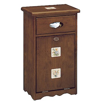 Boden-磁磚方形實木垃圾桶(面紙盒設計)-42x29x75cm