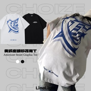 ☆LimeLight☆ CHOIZE 美式街頭印花 短T 短袖 oversize 寬鬆圓領 廣州連線 CHO-008