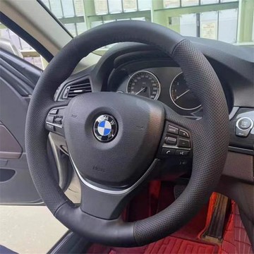 寶馬5系525LI方向盤套 3系320li全包把套X3X5X6E90E60F10專用手縫