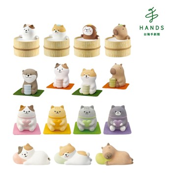 台隆手創館 日本DECOLE香氛小幫手/擴香石/聖誕禮物(花貓/柴犬/猴子/茶道水獺)
