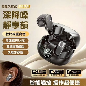 隔日出貨🥇智能數顯降噪耳機 藍芽耳機6.0 超長續航 雙耳耳機 降噪耳機 電競遊戲耳機 運動藍芽耳機 半入耳式藍牙耳機