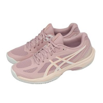 Asics 亞瑟士 羽球鞋 Court Hunter FF 女鞋 粉紅 米 緩衝 室內運動 1072A112700