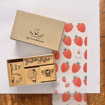 Spica 小庭手作・muu醬的印章 / 5月的草莓組合（數字組合5）