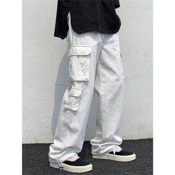 Multi pocket stretch waist mens trousers多口袋彈力腰部男褲