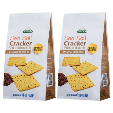 統一生機 亞麻仁海鹽蘇打餅 蕎麥原味 8入  168g  2袋