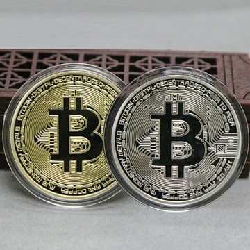 比特幣虛擬數字貨幣紀念章電鍍金幣銀幣紀念幣收藏禮物把玩禮品