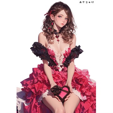 【12月新品6】07-111-0091 人物貼紙 性感情人節女孩