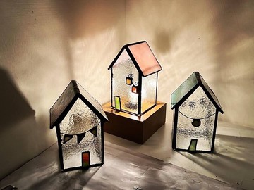 極光小屋(玻璃小夜燈)