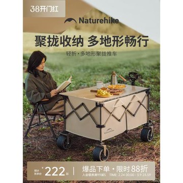 挪客戶外露營聚攏營地車折疊野營拖車野餐旅行手推車兒童可躺TC02