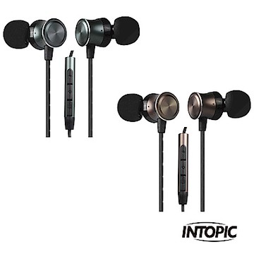 INTOPIC 廣鼎 頸掛式鋁合金耳機麥克風(JAZZ-I102)-鐵灰