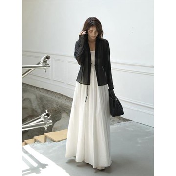 仙骨外套國風新中式雪紡衫透氣上衣開衫2109簿款寬松大碼防曬襯衫