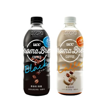 UCC AROMA BREW艾洛瑪黑咖啡/拿鐵500ml x24罐/箱