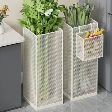 房蔬菜置物架多功能收納架簡易貨架家用蔥姜蒜菜籃子落地儲物架154SFY 快速寄出