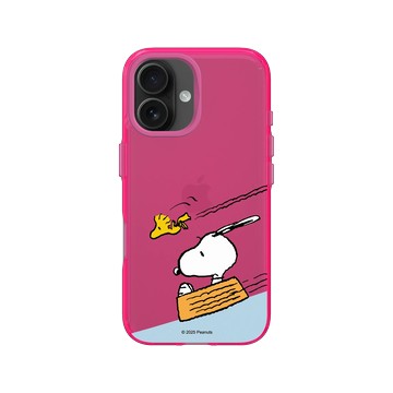 iPhone 16 Clear 粉漾桃 - 史努比 Snoopy - 溜滑梯