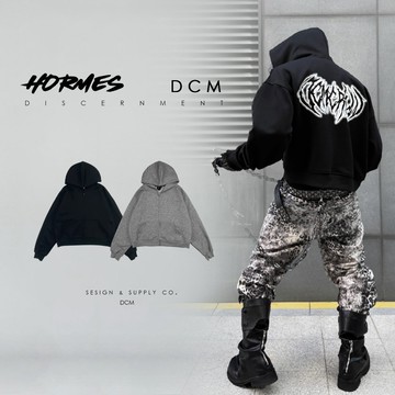 [HORMES](DCM292)DISCERNMENT DCM 短寬 BOXY 連帽外套 無刷毛 休閒連帽外套