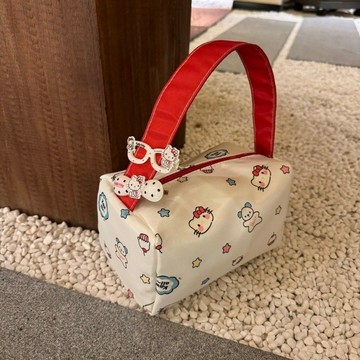 Kitty化妝包🎀 手拿包新款泡泡棉大容量化妝包便攜收納包洗漱包立體超可愛手提包