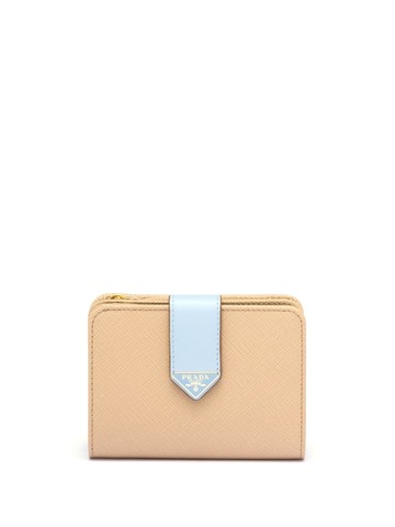 Prada - logo-detail leather wallet - women - Leather - One Size - Neutrals