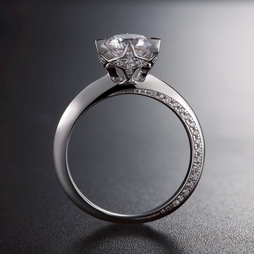 星月神話莫桑石戒指80分正品莫桑石鉆戒仿鉆石戒指婚戒女戒銀戒