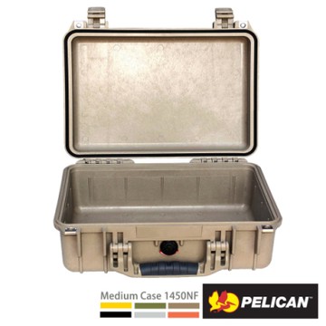 美國 PELICAN 1450NF 氣密箱-空箱(沙漠黃)