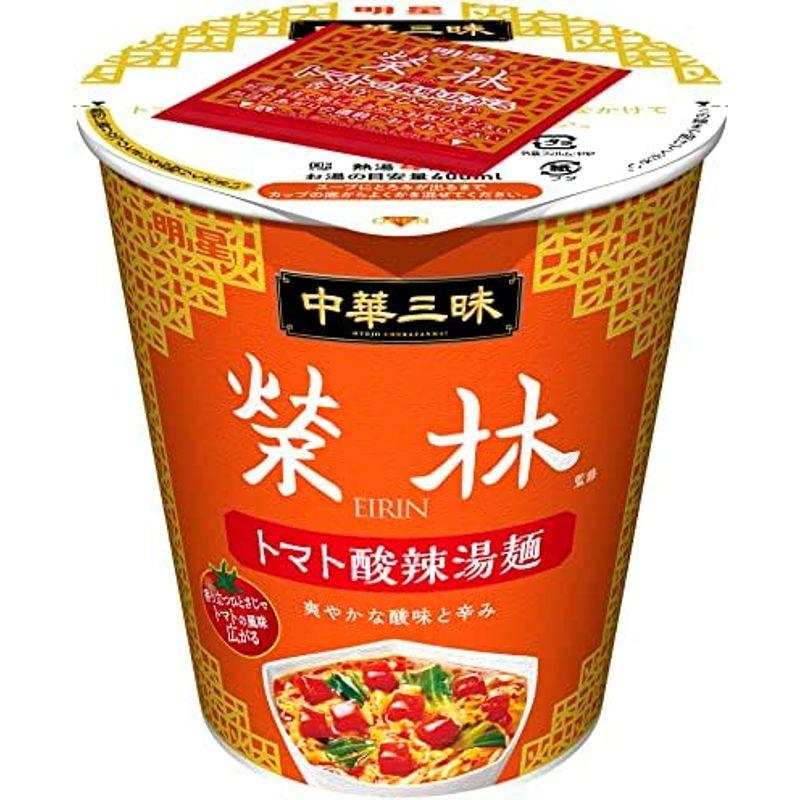 明星 中華三昧タテ型 榮林 酸辣湯麺 65g ×12個