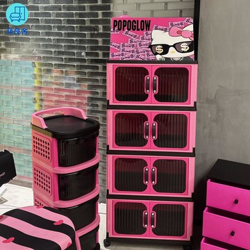 免運 收納櫃 窄縫收納櫃 置物架 抽屜收納櫃 儲物櫃 多巴胺折疊收納柜 多層雙開門儲物柜 免安裝寶寶衣物 家用防塵收納柜 工廠現貨直銷 特惠/可開立發票 售後保障 z5625