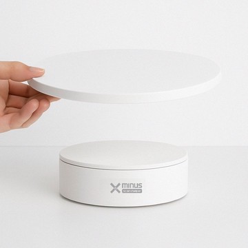 隔日到免運費_新品8折_XMinus 13 +22 Cm 二合一電動轉台/轉盤【掃描、拍攝、直播、展示】_黑白兩色可選